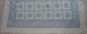 TWK Tischdecke schöne alte Decke 132x160 Baumwolle fürs Alter sehr gut erhalten Dekoration Tischwäsc Bild 1