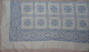TWK Tischdecke schöne alte Decke 132x160 Baumwolle fürs Alter sehr gut erhalten Dekoration Tischwäsc Bild 2