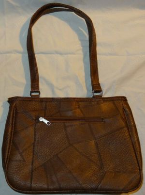 DK Handtasche Damentasche Textilleder braun 30x23x9 unbenutzt einwandfrei erhalten Neuwertig Bild 3