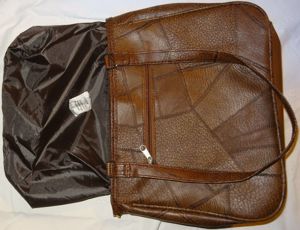 DK Handtasche Damentasche Textilleder braun 30x23x9 unbenutzt einwandfrei erhalten Neuwertig Bild 8