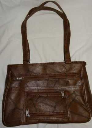 DK Handtasche Damentasche Textilleder braun 30x23x9 unbenutzt einwandfrei erhalten Neuwertig Bild 1