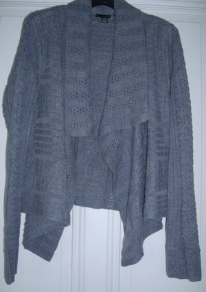 KT H&M Strickweste GR L grau 100% Acryl Weste Wickelweste gut erhalten Kleidung Damen