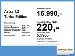 Opel Astra 1.2 Turbo Edition inkl. Inspektionspaket BigDeal! Bild 5