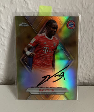  Topps Bayern München Chrome 22 23 Mathys Tel FIRST On Card Auto 08 10 Bild 2