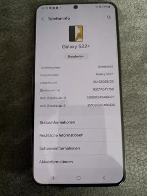Samsung Galaxy S22 plus 256 GB in Schwarz Bild 2