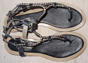 SA Pepe Jeans Sandalen Gr.40 Zehentrenner Obermaterial Leder wenig getragen gut erhalten Schuhe Dame Bild 3