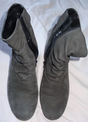 SJ Gabor Schuhe Stiefelletten Gr. 38 Leder grau-braun kaum getragen gut erhalten Schuhe Damen wir mö Bild 5