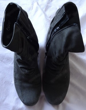 SJ Gabor Schuhe Stiefelletten Gr. 38 Leder grau-braun kaum getragen gut erhalten Schuhe Damen wir mö Bild 2