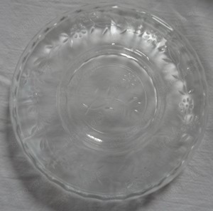 CF Glasteller Puddingteller kleiner Teller älter Blumendekor   14 gut erhalten Retro wir möchten uns Bild 6