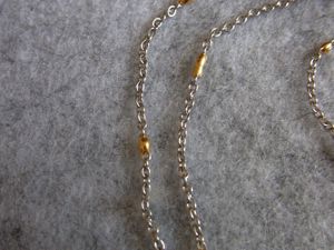  Niessing   Halskette aus Platin PT 950 mit goldenen Zwischenstegen 52 cm, 5 Gr Bild 2