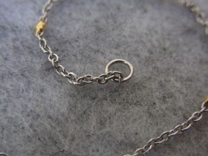  Niessing   Halskette aus Platin PT 950 mit goldenen Zwischenstegen 52 cm, 5 Gr Bild 3