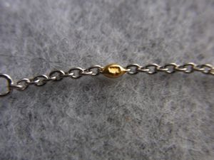  Niessing   Halskette aus Platin PT 950 mit goldenen Zwischenstegen 52 cm, 5 Gr Bild 8