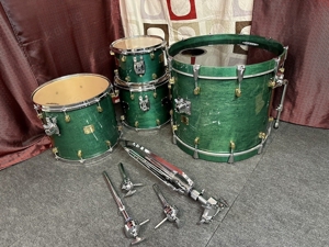 Yamaha Maple Custom Drumset Turquoise 22,12,14,16 + Cases sehr guter Zustand Bild 7