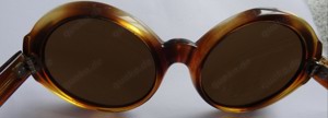 D Sonnenbrille alte Brille rund braun gut erhalten Vintage   Bild 3