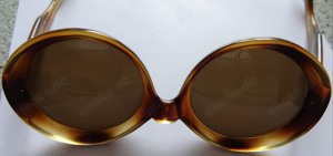 D Sonnenbrille alte Brille rund braun gut erhalten Vintage   Bild 4