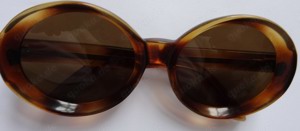 D Sonnenbrille alte Brille rund braun gut erhalten Vintage  