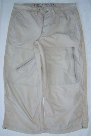 KH TOM TOMPSON Hose Baumwolle hellbeige Gr. M wenig getragen gut erhalten Damen Kleidung