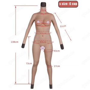 Ganzer Körperanzug Frau mit Vagina Cosplay Crossdresser Dragqueen aus Silikon mit C-Cup und E-Cup Bild 2