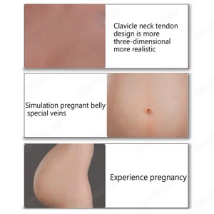 9. Monat Schwangerenbauch Schwangerschaft Babybauch hochschwanger Mutter Kind unecht fake Silikon Bild 4
