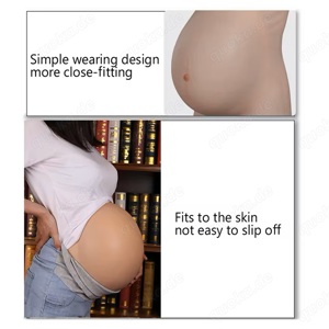9. Monat Schwangerenbauch Schwangerschaft Babybauch hochschwanger Mutter Kind unecht fake Silikon Bild 5