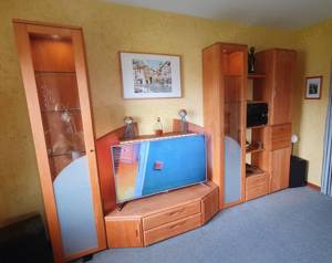 Wohnwand + Highboard  Magnum  von INCASA aus massivem Buchenholz