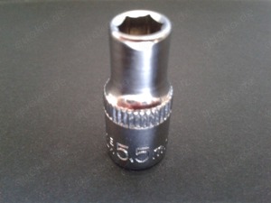 Unbenutzte 0,25 Zoll Steckschlüssel-Nuss 6-Kant Nuss SW 5,5 mm