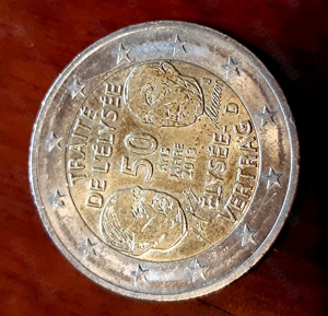 2013 Dtsch.: 2 Euro (50 Jahre Elysee-Vertrag)!