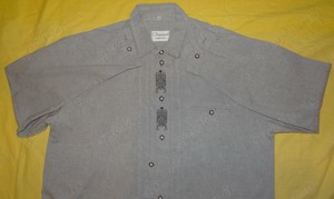 KKH Imperial Landhaus Hemd Trachtenhemd Herren Gr.43 Baumwolle Polyester hellgrau wenig getragen ein Bild 4