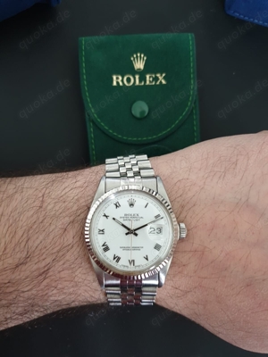 Rolex Datejust in 36mm Automatik Römisch Zifferblatt Jubilee Herrenuhr Ref.16014 Bild 6