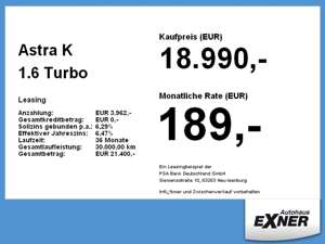 Opel Astra K 1.6 Turbo INNOVATION Voll LED, Klimaaut. Bild 4