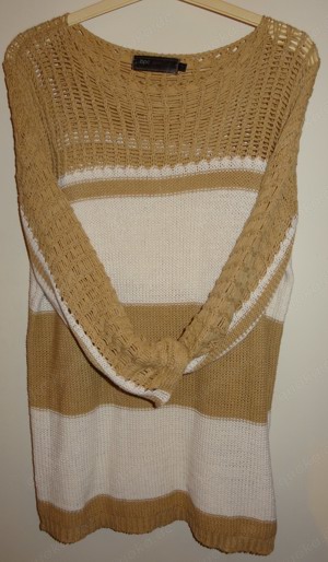 KP BPC Selection Pullover 40 42 beige weiß 100% Baumwolle gestrickt wenig getragen gut erhalten Dame