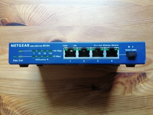 Netgear, Switch, Hub, 4 Port, Netzwerk