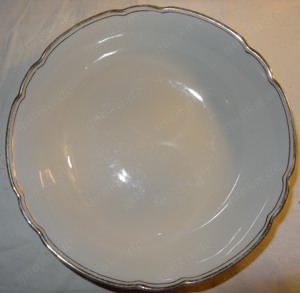 CF Rhenania Duisdorf Bonn Gemüseschüssel weis Goldrand rund   23,5 gut erhalten Serviceteil alt