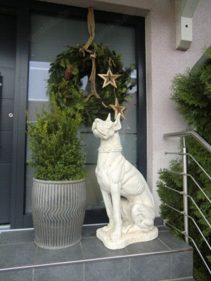 Dekoration Tierfiguren Hund Statue Stein
