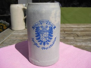 Bierkrug 1l Baden-Württemberg, Adler-Bräu Sprißler Oberstadion, gegründet 1738  