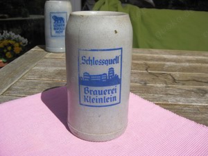 Bierkrug 1l Baden-Württemberg, "Schlossquell" Brauerei Kleinlein, Heidelberg