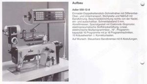 Profi Nähmaschine Adler Typ 550-12-8 OSO Industrienähmaschine