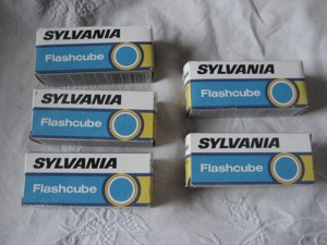 5x Original Sylvania Flashcube Blitzwürfel 3x 4 Blitze in OVP Blitzbirnen, Neu