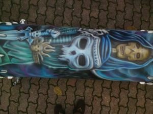  Tausch oder Verkauf ,Extreme Ricarda Monsterbassdrum mit Airbrush Unikat 22x68 Zoll  Bild 4