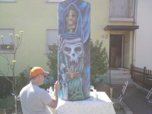  Tausch oder Verkauf ,Extreme Ricarda Monsterbassdrum mit Airbrush Unikat 22x68 Zoll  Bild 11