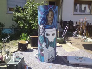  Tausch oder Verkauf ,Extreme Ricarda Monsterbassdrum mit Airbrush Unikat 22x68 Zoll  Bild 10