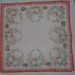TWF Weihnachtsdecke Mitteldecke Tischdecke älter Baumwolle 73x73 einwandfrei erhalten Tischdecke Bild 2