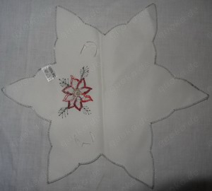 TWF Weihnachtsdecke Tischdecke Sternform   29 Polyester einwandfrei erhalten Tischdecke Bild 2