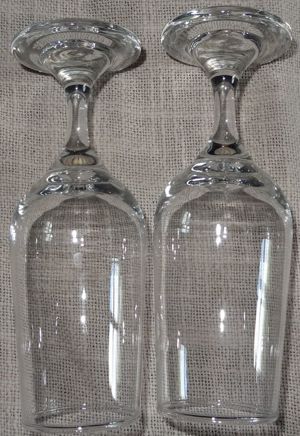 HK Trinkglas Snapsglas 2 Stück Stielglas 0,1l kaum benutzt einwandfrei erhalten Glas  Bild 6