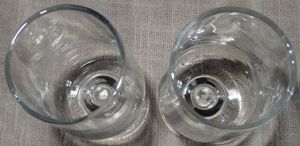 HK Trinkglas Snapsglas 2 Stück Stielglas 0,1l kaum benutzt einwandfrei erhalten Glas  Bild 5