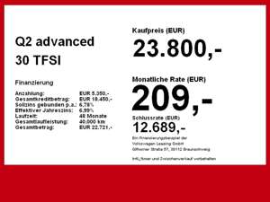 Audi Q2 advanced 30 TFSI LED PANO el.HECK RFK KOMFORT+ Bild 4
