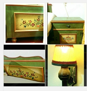 VOGLAUER LandhausSchlafzimmer handbemalt antik.Landhausstil Bild 8