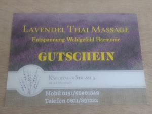 Massage Gutschein Lavendel