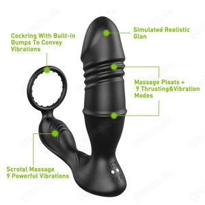 Murphy Prostata-Massagegerät - männer anal Spielzeug mit Cock Ring und App Bild 3