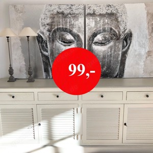 Wandbild Leinwand Buddhakopf Buddha Bilderrahmen Holzrahmen 2x100x100cm in Starnberg 